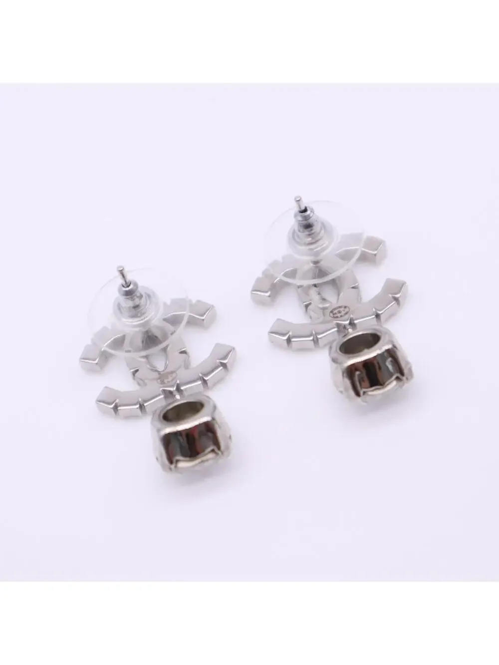 Chanel Cc Logo Earrings Sterling Silver #357842C84B